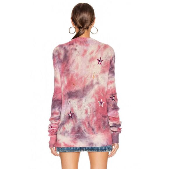 NEW AMIRI tie dye stars sweater in multicolor